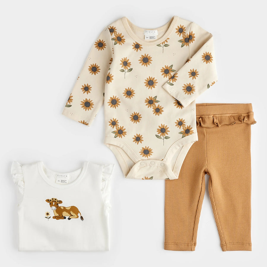 Calf Print 3pc Newborn Set