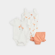 Baby 3pc Set: 2 Onesies + Shorts