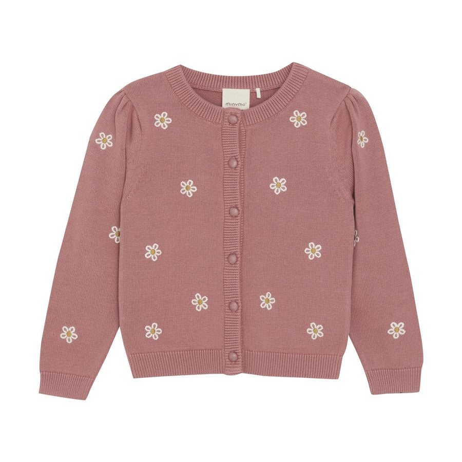 Dusty Rose w/ Flower Cardigan