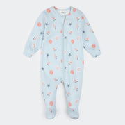 Shells Print on Powder Blue Sleeper