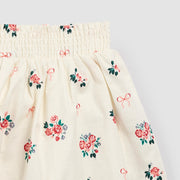 Bows and Bouquets on Ivory Skort