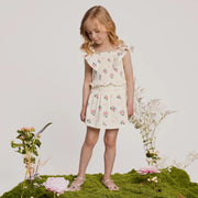 Bows and Bouquets on Ivory Skort