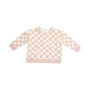 French Terry Checkerboard Sweatshirt + Jogger