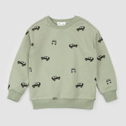 Off Roading Print on Sage Sweatshirt