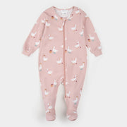Dress-Up Duck Print on Primrose LunaKnit Sleeper