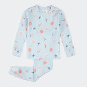 Shells Print on Powder Blue PJ Set
