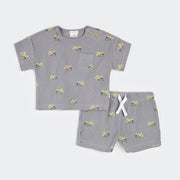 Diggers Print on Cement Short Set