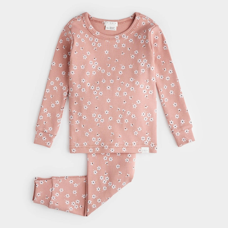 Autumn Garden Print on Dove Pink PJ Set