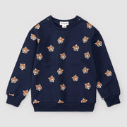 Go Tigers Print on Blue Sweatshirt