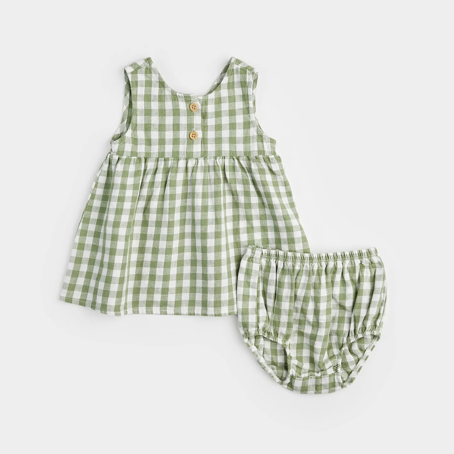 Gingham Cross Hatch Dress Set