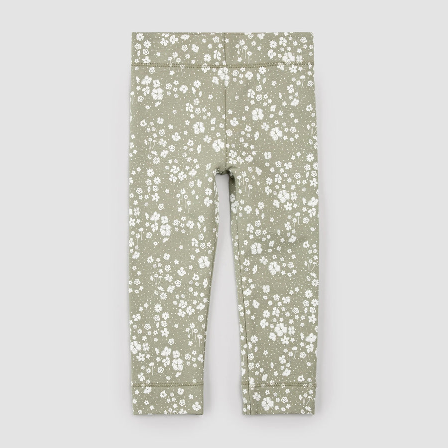 Floral Print on Sage Leggings