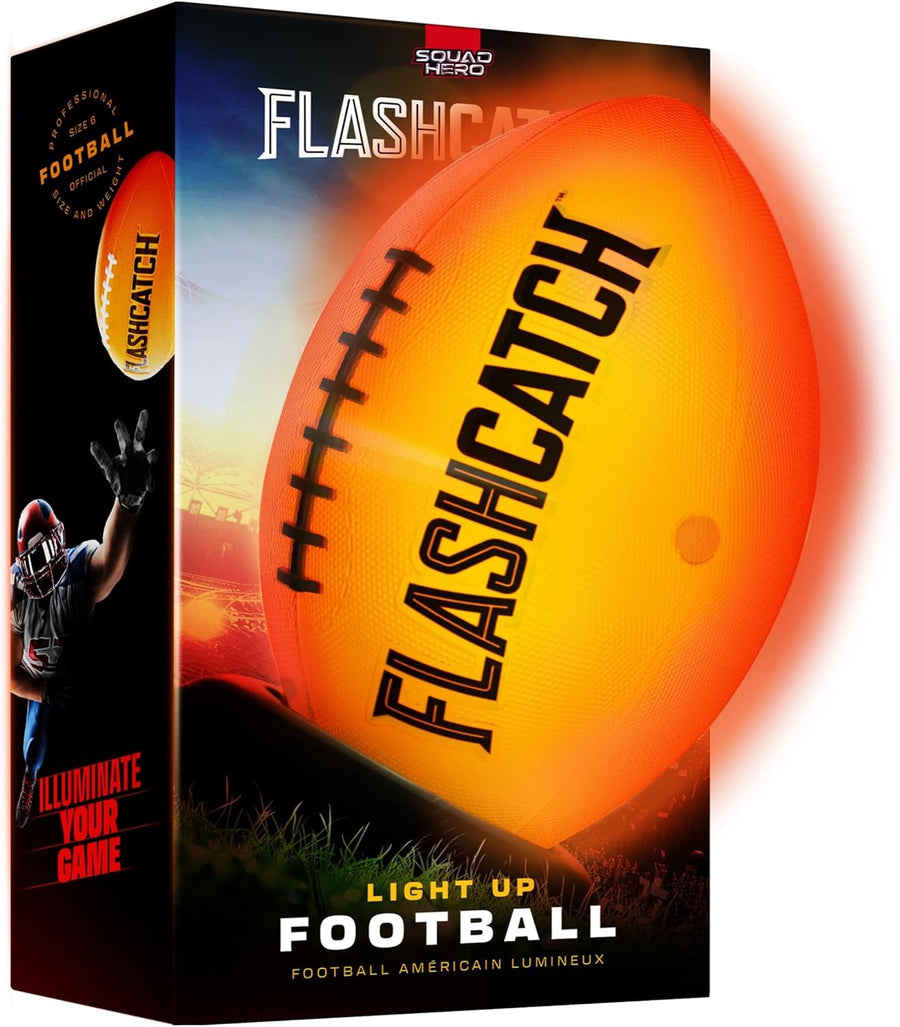 Light Up Football - Glow in the Dark Ball - No 6