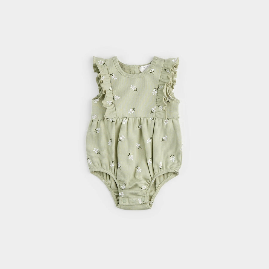 first ribbed bubble romper