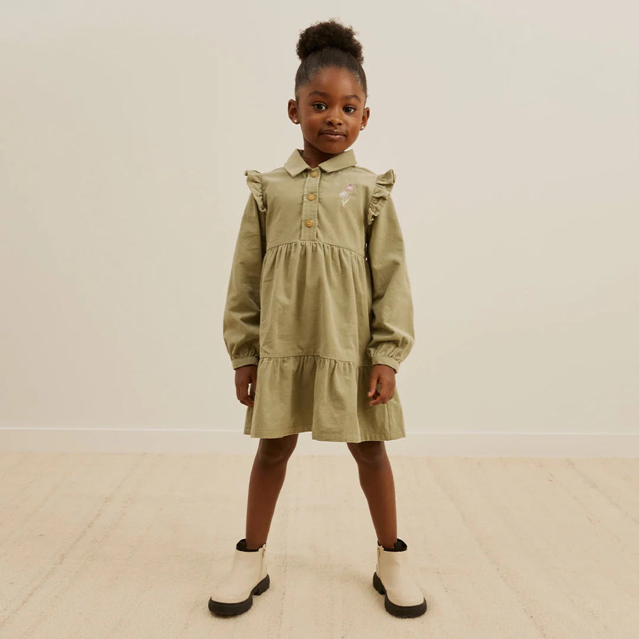 Sage Corduroy Dress
