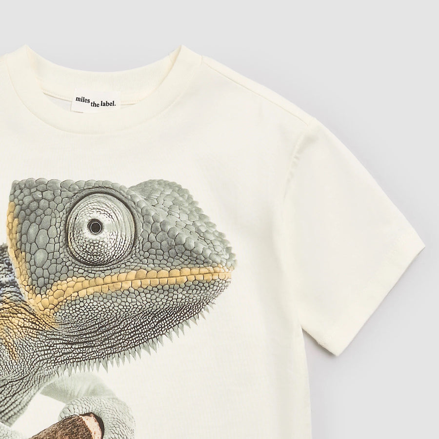 Chameleon on Ivory T-Shirt
