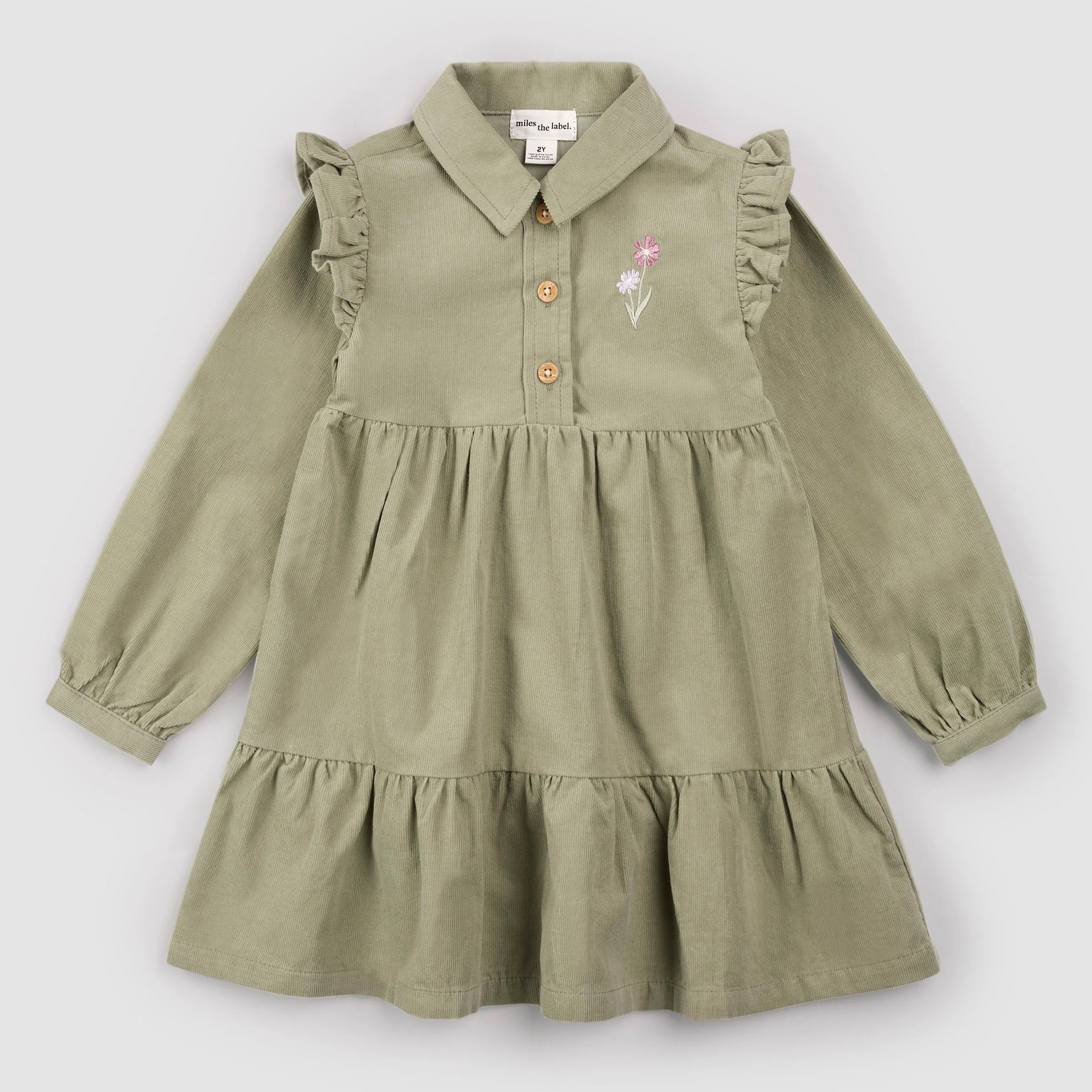 Sage Corduroy Dress