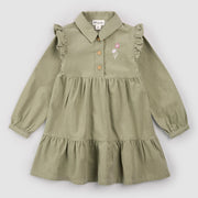 Sage Corduroy Dress