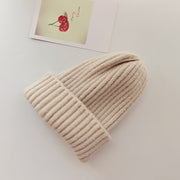 Solid Color Knitted Warm Hat Family Beanies