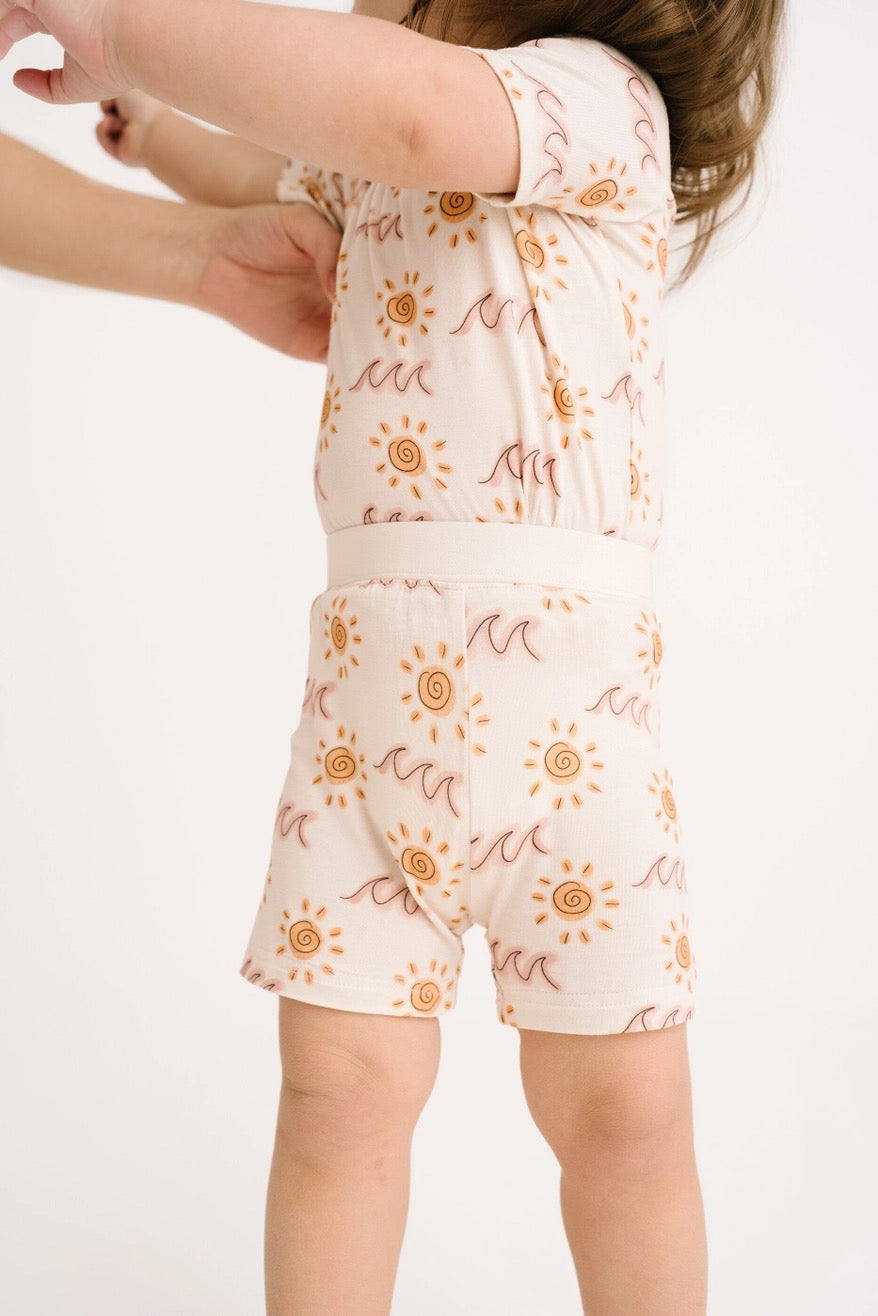 Sunny Shores Bamboo Shorts Set