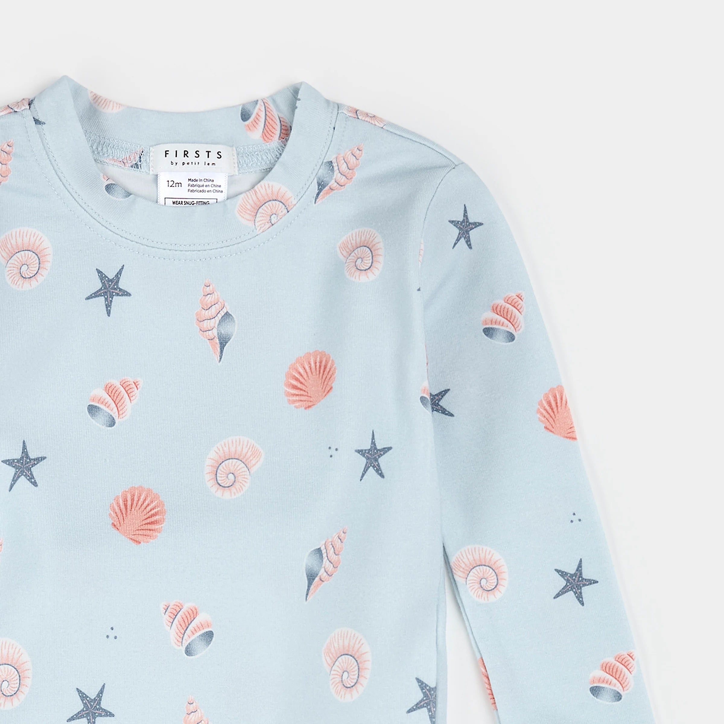 Shells Print on Powder Blue PJ Set