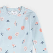 Shells Print on Powder Blue PJ Set
