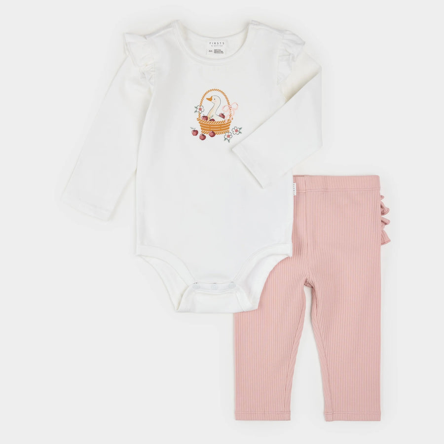 Dress-Up Duck 2pc LunaKnit Bodysuit Set