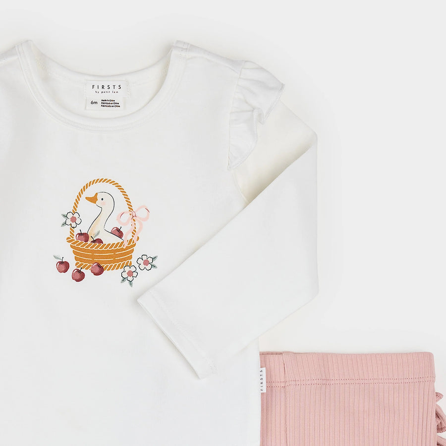 Dress-Up Duck 2pc LunaKnit Bodysuit Set