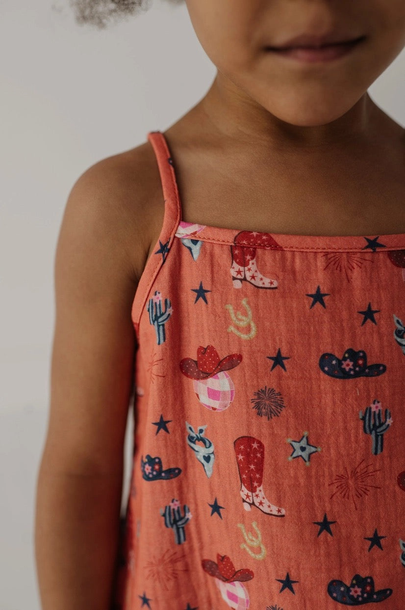 American Cowgirl Gauze Tank Short Set