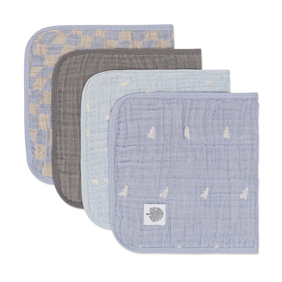 Muslin Burp Cloths (4 Pack)