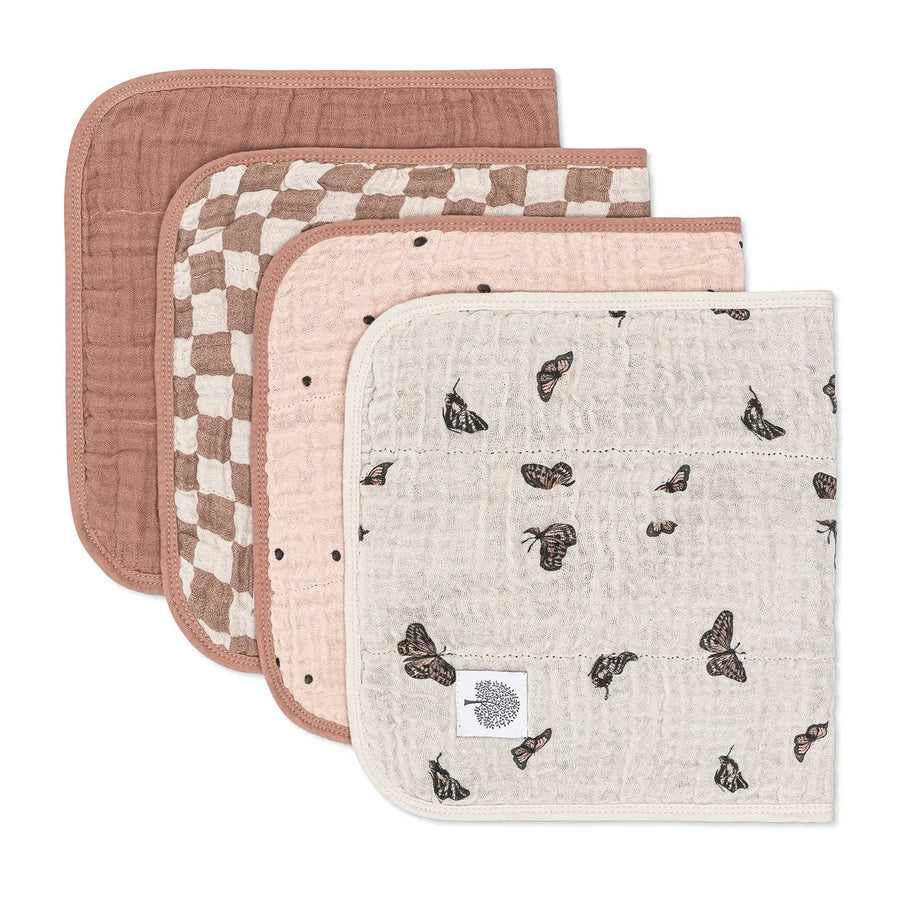 Muslin Burp Cloths (4 Pack)