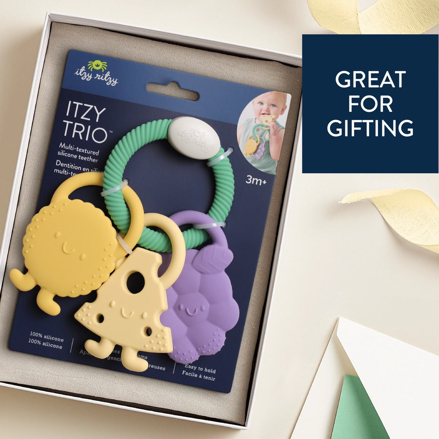 Itzy Trio™ Multi-Textured Silicone Teether