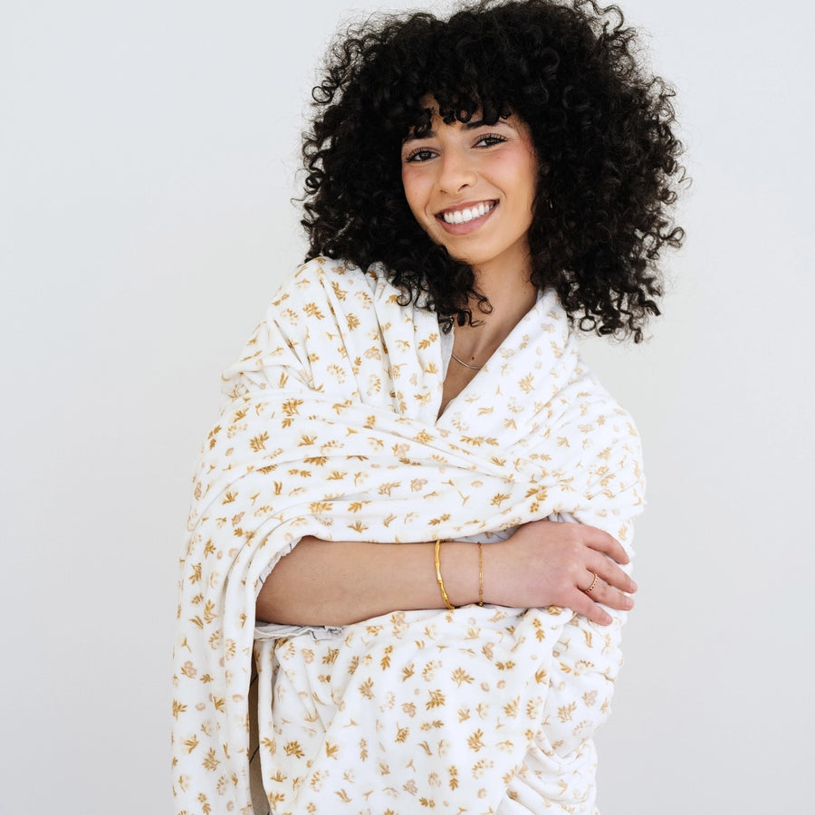 Minky Stretch Throw Blankets
