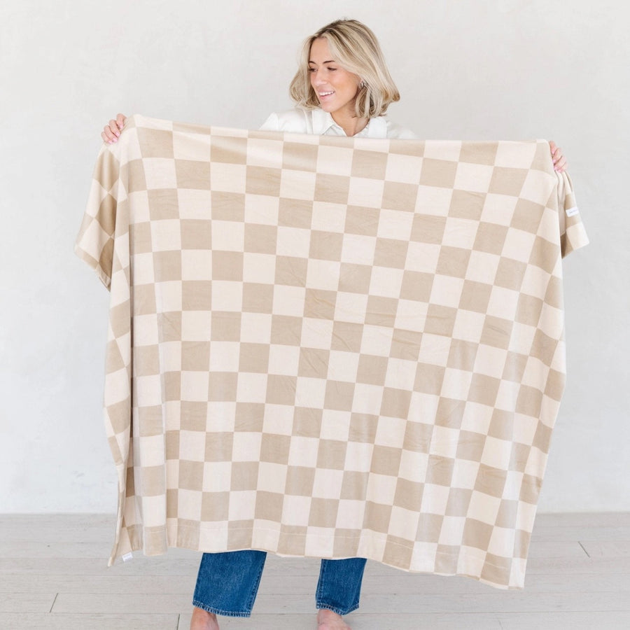 Minky Stretch Throw Blankets