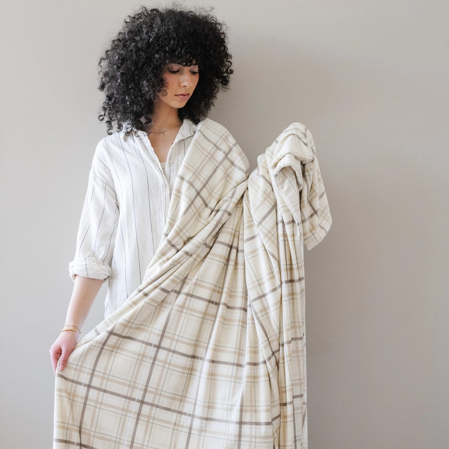 Minky Stretch Throw Blankets
