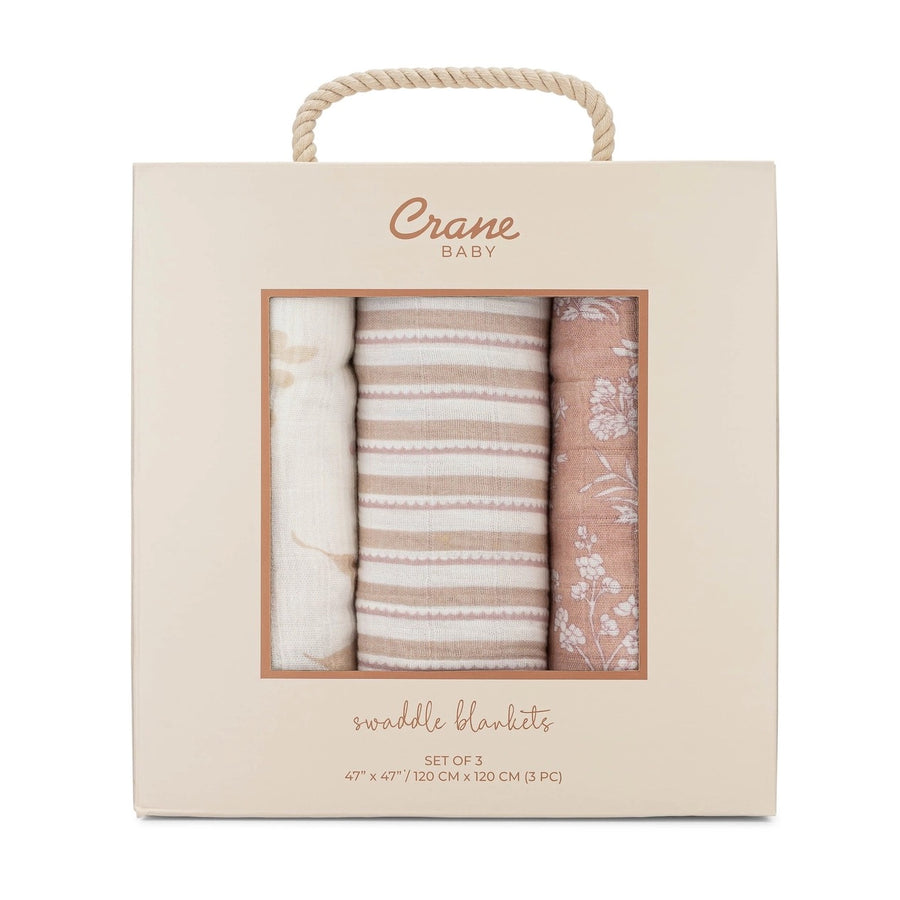 Cotton Muslin Swaddle Blanket Set (Set of 3)