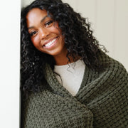 Waffle Knit Throw Blankets