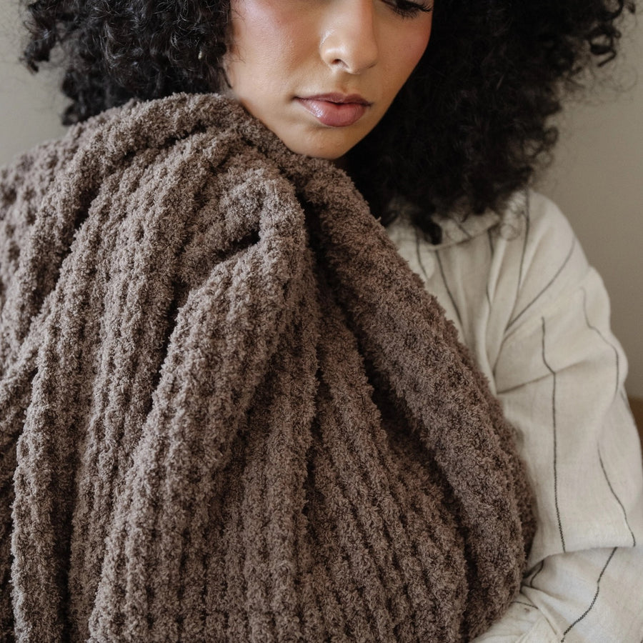 Waffle Knit Throw Blankets