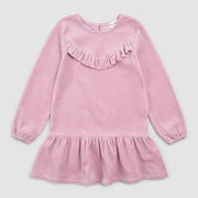 Mauve Ribbed Velour Dress