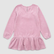 Mauve Ribbed Velour Dress