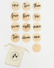 Wooden Milestone Cards