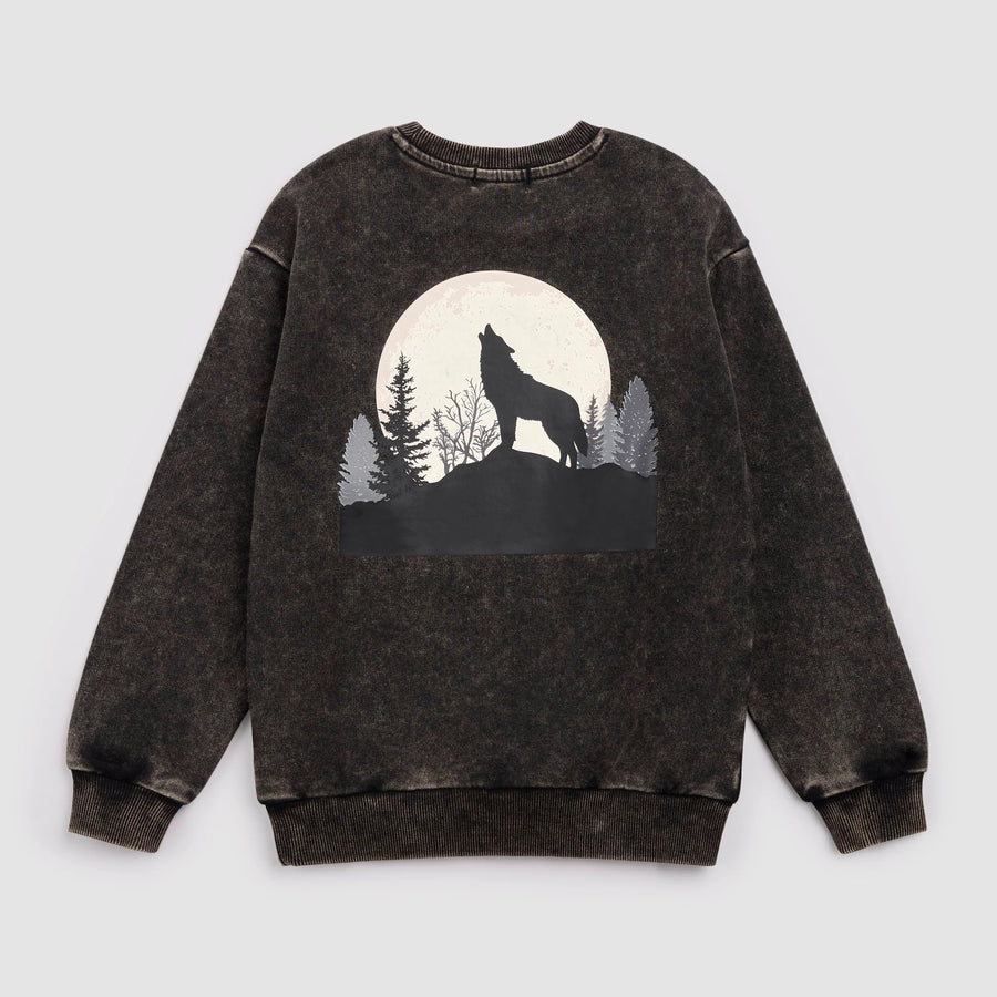 Toddler Set: Call of the Wild Print on Black Acid Wash