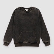 Call of the Wild Print on Black Acid Wash Sweatshirt