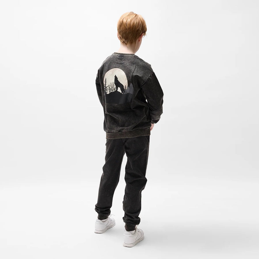 Toddler Set: Call of the Wild Print on Black Acid Wash