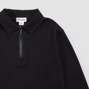 Black Long Sleeve Pineapple Cloth Polo