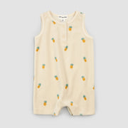 Pineapple Print on Birch Terry Cloth Romper