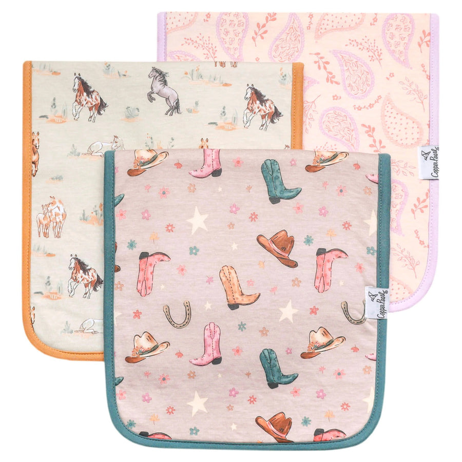 Copper Pearl Burp Cloths