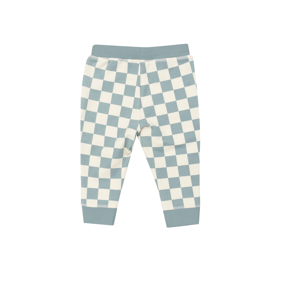 French Terry Checkerboard Sweatshirt + Jogger