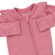 2 Way Ruffle Sleeve Zipper Footie