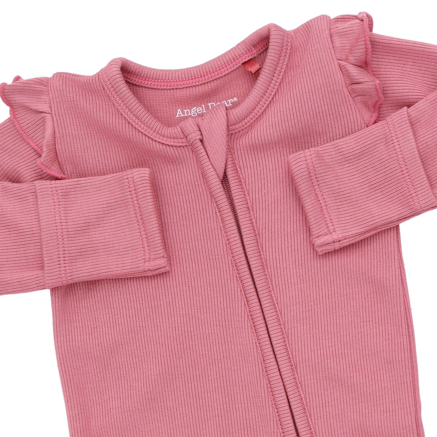 2 Way Ruffle Sleeve Zipper Footie
