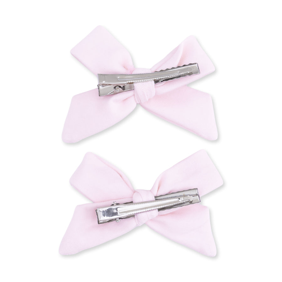 Solid Pink A Boo - 2 Pack Bow Clips